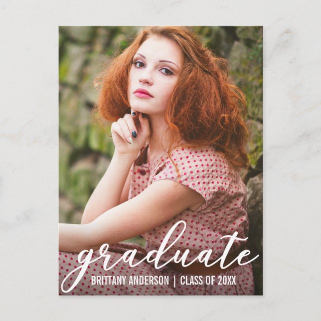 Carte Postale Stylish Graduation Party Invitation (Devant)
