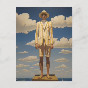 Carte Postale Stylish Retro Beachwear Ftriking Summer Fashion