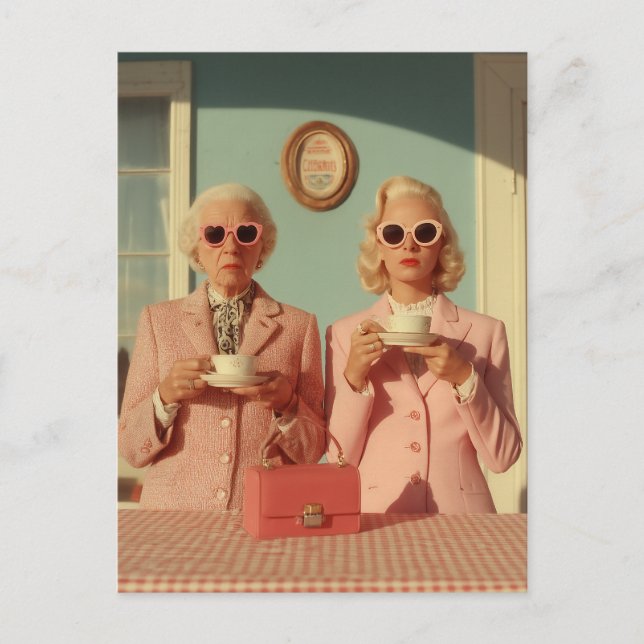Carte Postale Stylish Tea Time Duo (Devant)