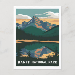 Carte Postale styliste du parc national Banff Canada