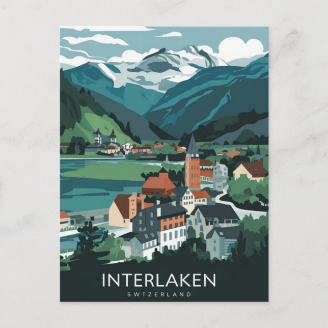 Carte Postale Styliste Interlaken Suisse (Devant)