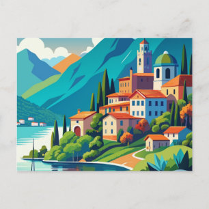 Carte Postale Styliste Lake Como