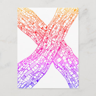Carte Postale Stylo Formes Rectangle Abstrait Couleur