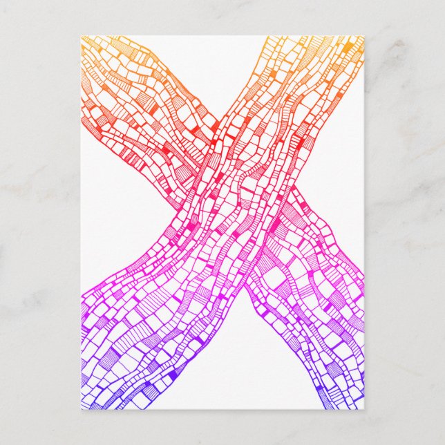 Carte Postale Stylo Formes Rectangle Abstrait Couleur (Devant)