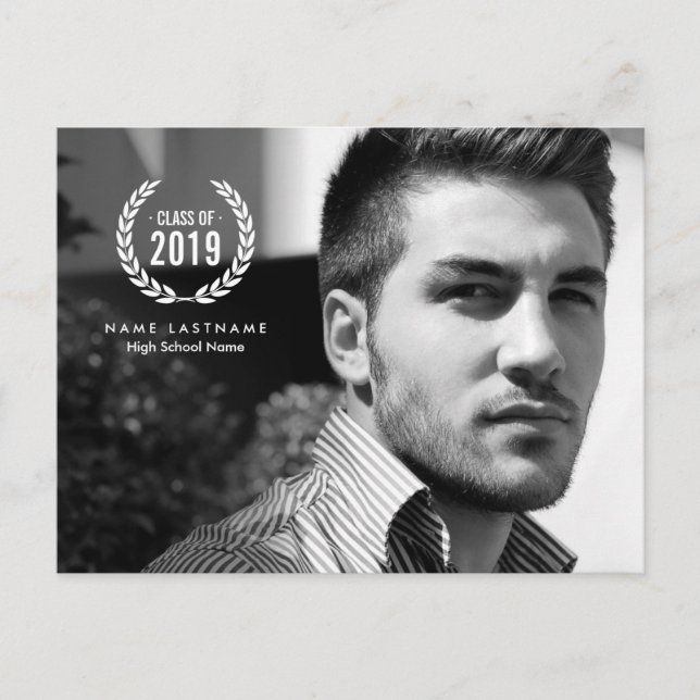 Carte postale Stylo Graduate Laurel Wreath Photo (Devant)