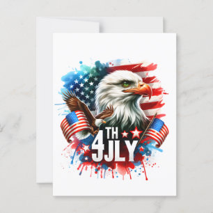 Carte Postale Sublimation d'aigle patriotique américain-61905