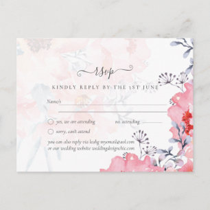 Carte Postale Sublime MARIAGE en fleurs roses - BUDGET