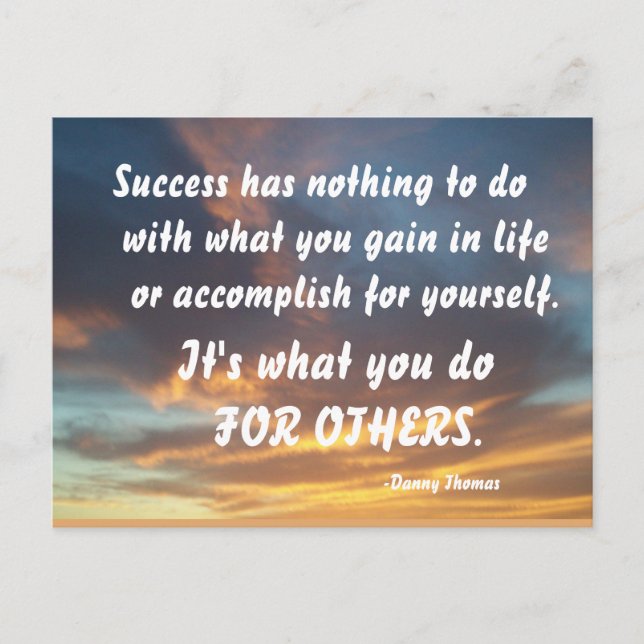 CARTE POSTALE SUCCESS-DANNY THOMAS (Devant)