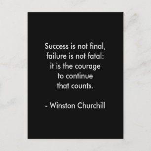 Carte Postale Success is not final, failure is not fatal: It is 