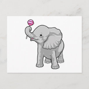 Carte Postale Sucette éléphant