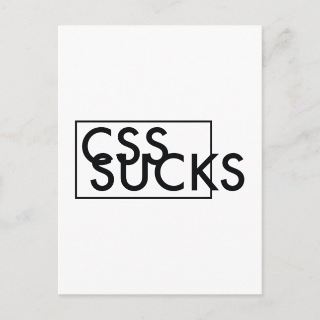 CARTE POSTALE SUCKS CSS (Devant)
