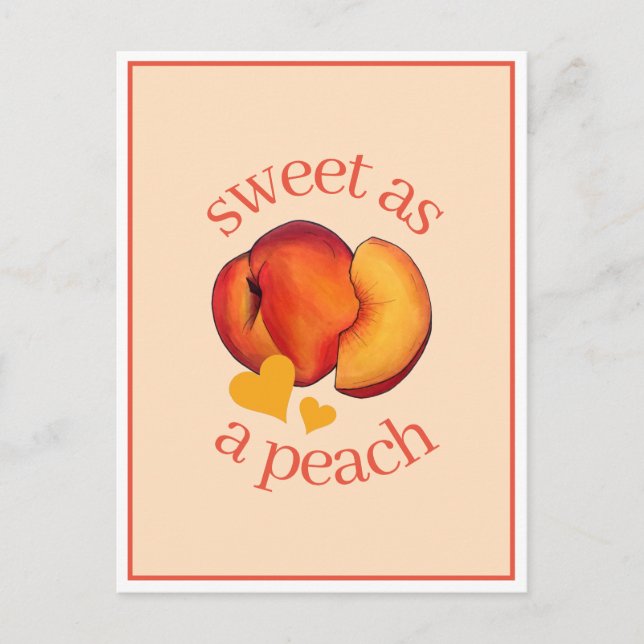 Carte Postale Sucré comme une pêche pêches mûres de Géorgie Frui (Devant)