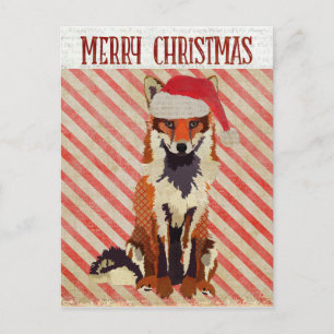 Carte postale Sucre de canne FESTIVE FOX