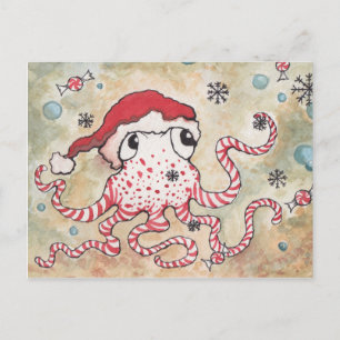 Carte Postale sucre de canne Octopus