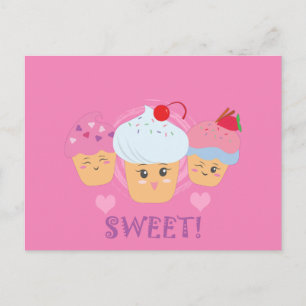 Carte Postale Sucres - Cupcakes !