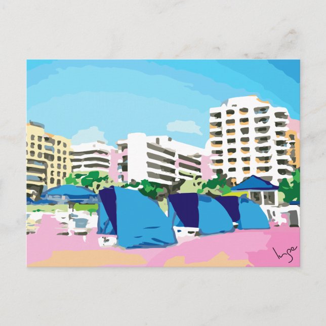 Carte Postale SUD BEACH, MIAMI, Cool FLORIDE (Devant)