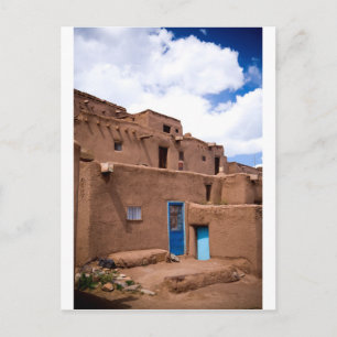 Carte Postale Sud-ouest de Taos Adobe Pueblo House Nouveau-Mexiq