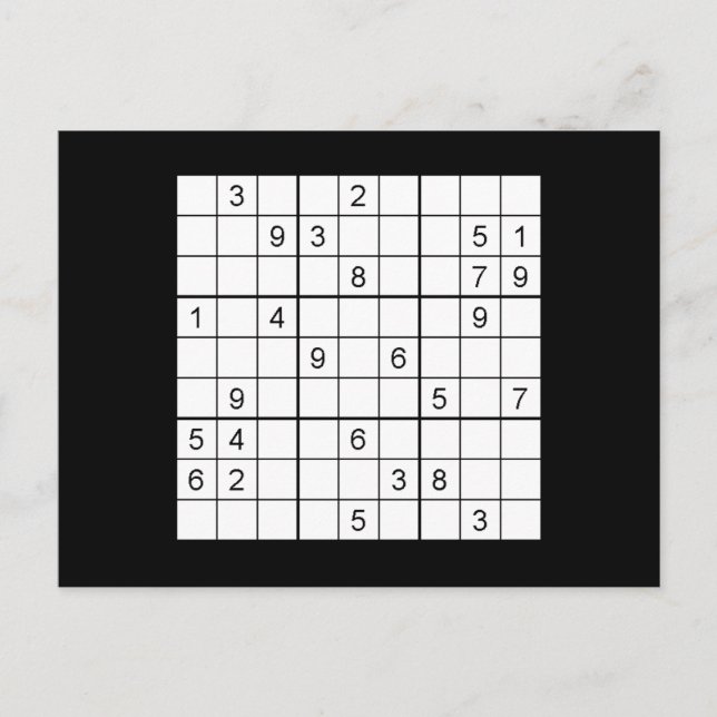 Carte postale Sudoku (Devant)