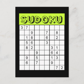 Carte Postale Sudoku Card