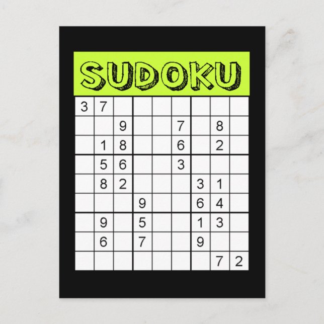 Carte Postale Sudoku Card (Devant)