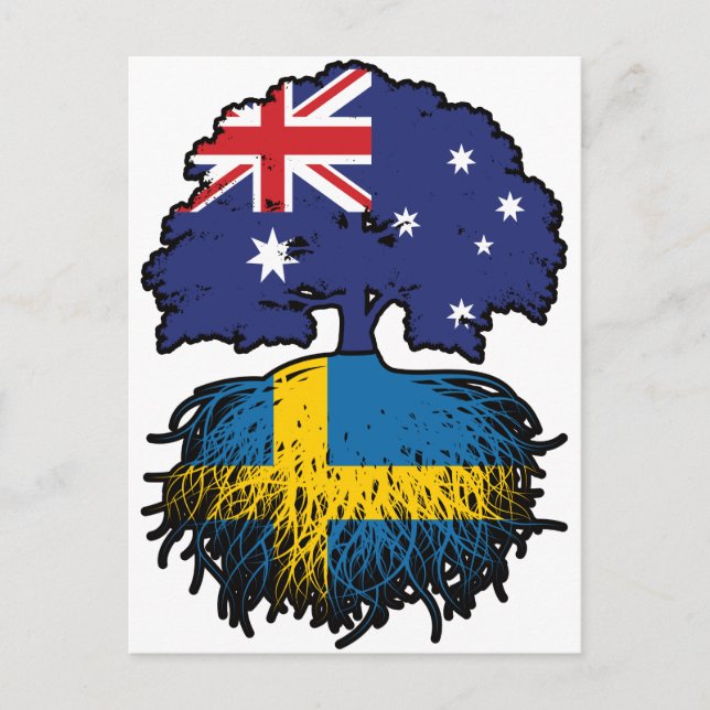 Carte Postale Suède Australie Australie Australie racine arbre (Devant)