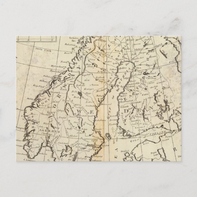 Carte Postale Suède, Danemark, Norvège et Finlande (Devant)