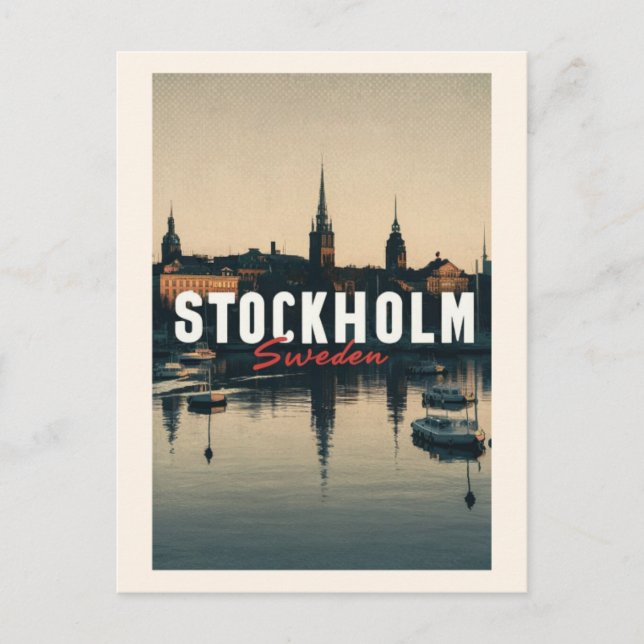 Carte Postale Suède de Stockholm (Devant)