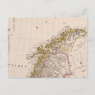 Carte Postale Suède du Nord et Norvège