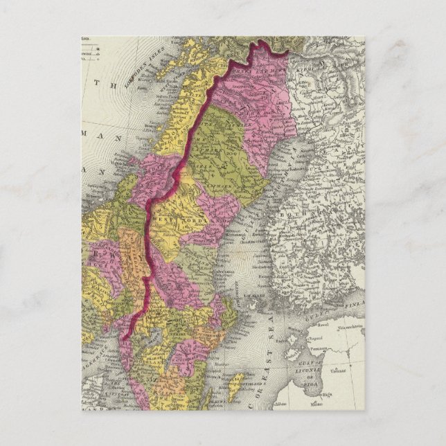 Carte Postale Suède et Norvège (Devant)