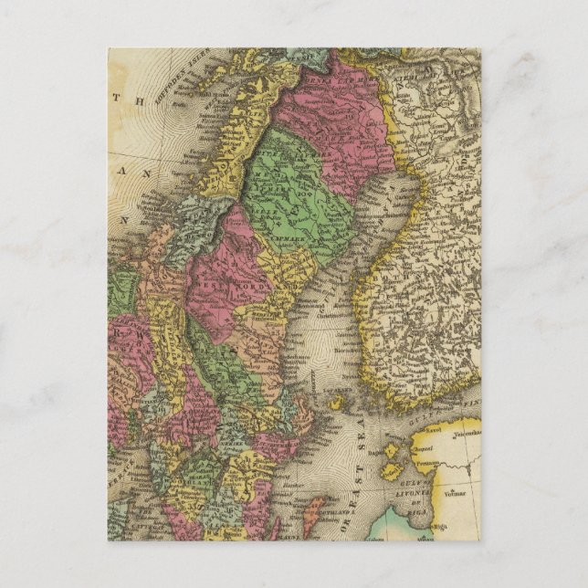 Carte Postale Suède et Norvège (Devant)