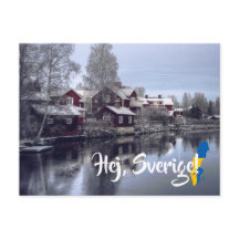 Suède hivernale Sunborn Hej Sverige Postcroisement