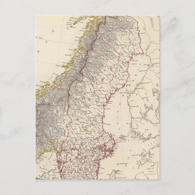 Carte Postale Suède, Norvège, Danemark 3 (Devant)