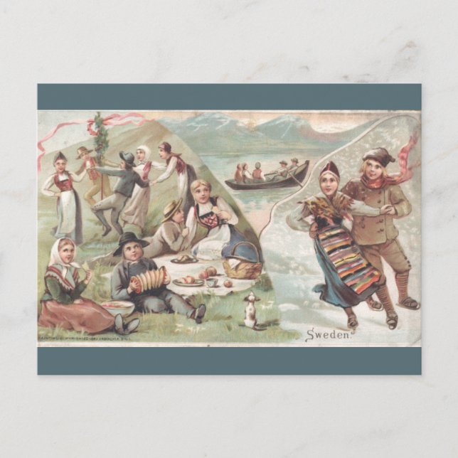 Carte Postale Suède vintage (Devant)