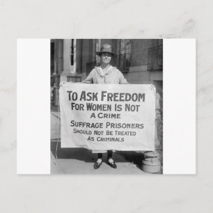 Carte Postale Suffragette pour Alice Paul, 1917