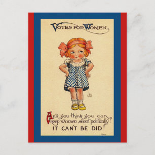 Carte Postale Suffragettes vintages Cute Little Girl Image