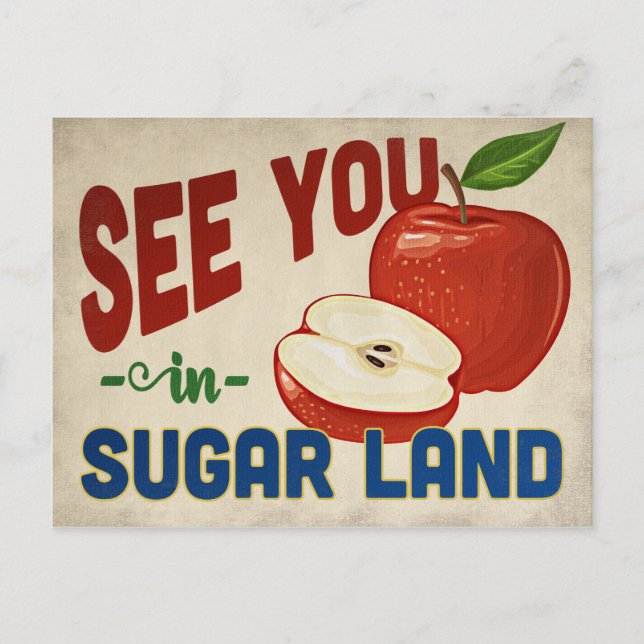 Carte Postale Sugar Land Texas Apple - Vintage voyage (Devant)