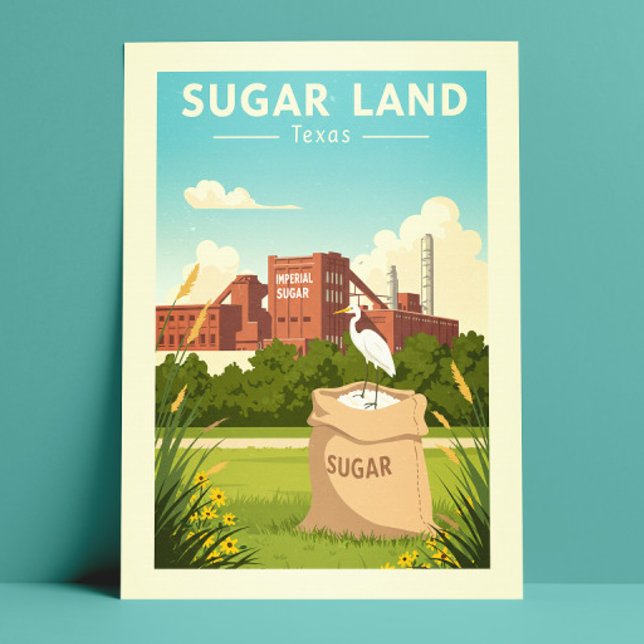 Carte Postale Sugar Land Texas vintage (Créateur téléchargé)