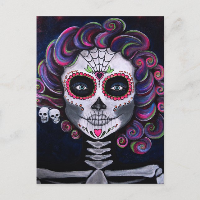 Carte Postale Sugar Skull Candy 2 (Devant)
