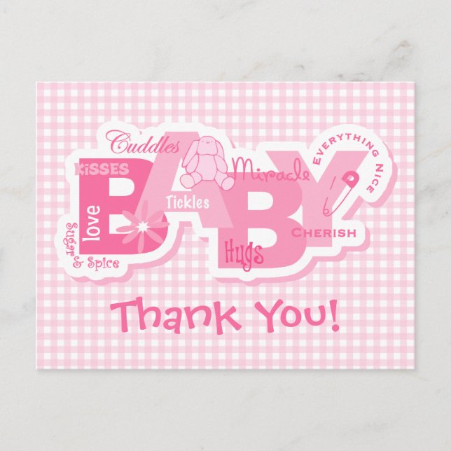 Carte Postale Sugar & Spice Bunny Merci (Devant)
