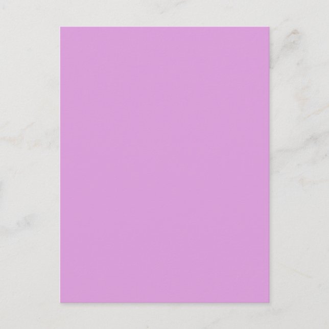 Carte Postale Sugarplum Lavender Purple Solid Color Arrière - pl (Devant)