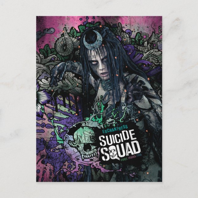 Carte Postale Suicide Squad | Enchantress Character Graffiti (Devant)