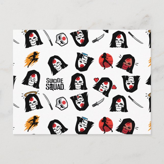 Carte Postale Suicide Squad | Katana Emoji Pattern (Devant)