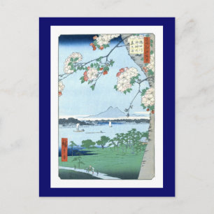 Carte Postale Suijin Shrine Massaki Hiroshige Art japonais fin