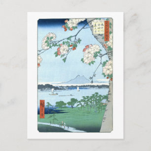 Carte Postale Suijin Shrine Massaki Hiroshige Art japonais fin