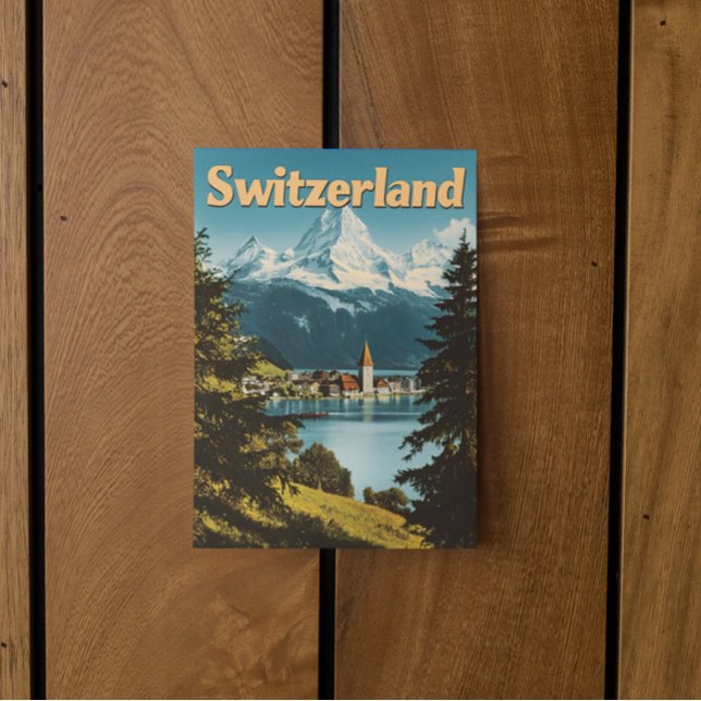 Carte Postale Suisse Alpes Pittoresques (Switzerland Swiss Alps travel postcard)