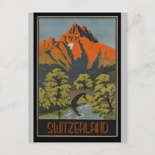 Carte Postale Suisse Alpes Suisse Poster Vintage voyage
