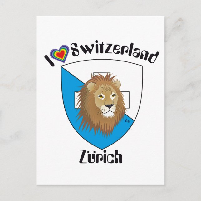 Carte postale suisse de Zurich (Devant)