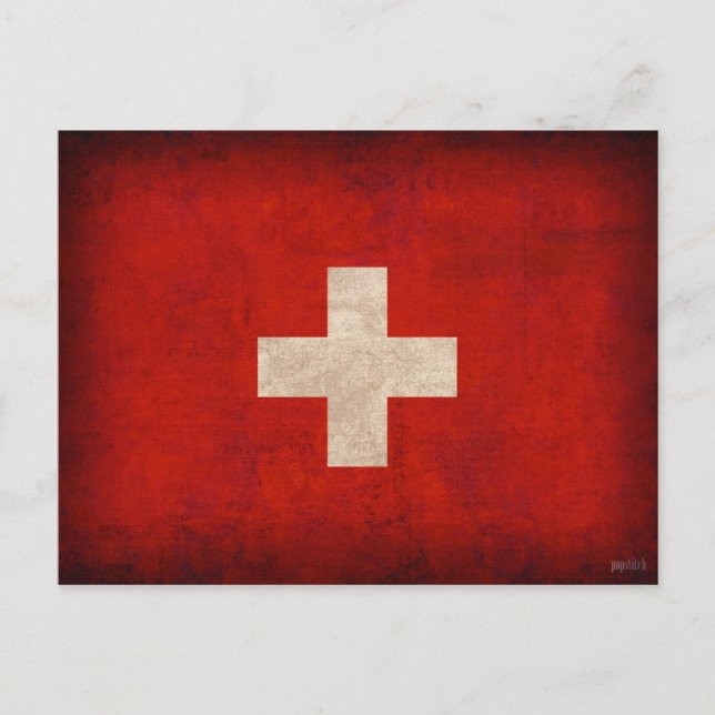 Carte postale suisse Drapeau (Devant)