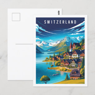 Carte Postale Suisse Lieu de voyage célèbre