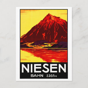 Carte Postale Suisse Niesen Poster Vintage voyage restauré